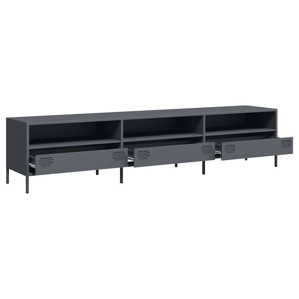 TV-Schrank Anthrazit 202x39x43,5 cm Kaltgewalzter Stahl