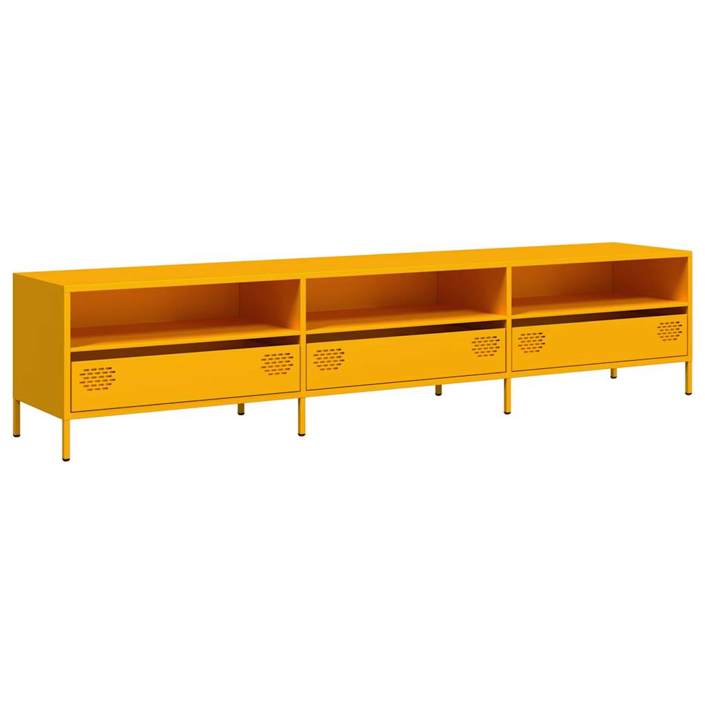 TV-Schrank Senfgelb 202x39x43,5 cm Kaltgewalzter Stahl