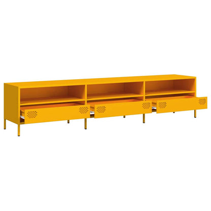 TV-Schrank Senfgelb 202x39x43,5 cm Kaltgewalzter Stahl