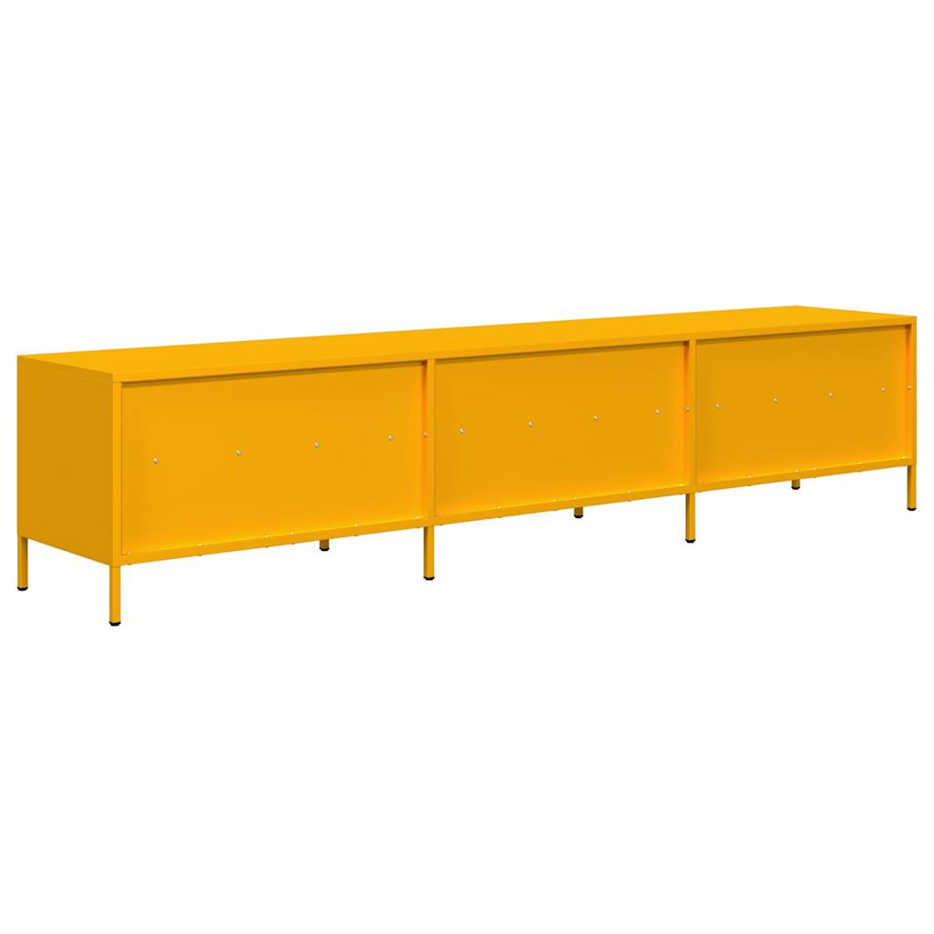 TV-Schrank Senfgelb 202x39x43,5 cm Kaltgewalzter Stahl