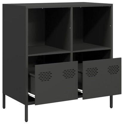 Sideboard Schwarz 68x39x73,5 cm Kaltgewalzter Stahl