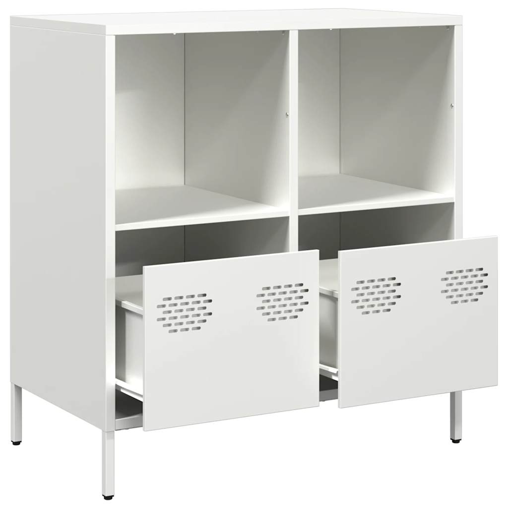 Sideboard Weiß 68x39x73,5 cm Kaltgewalzter Stahl