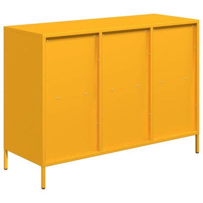 Sideboard Senfgelb 101,5x39x73,5 cm Kaltgewalzter Stahl