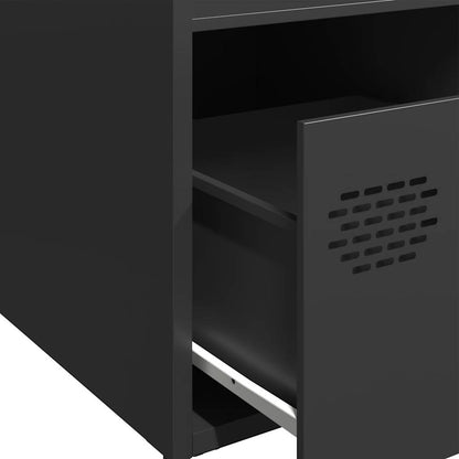 Highboard Schwarz 35x39x103,5 cm Stahl