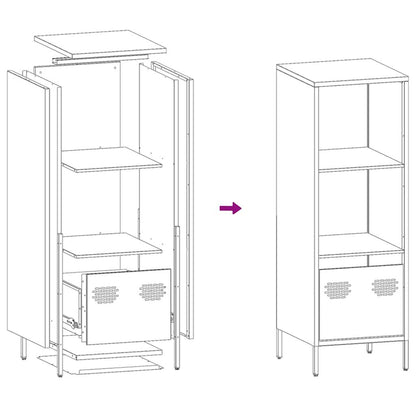 Highboard Senfgelb 35x39x103,5 cm Stahl