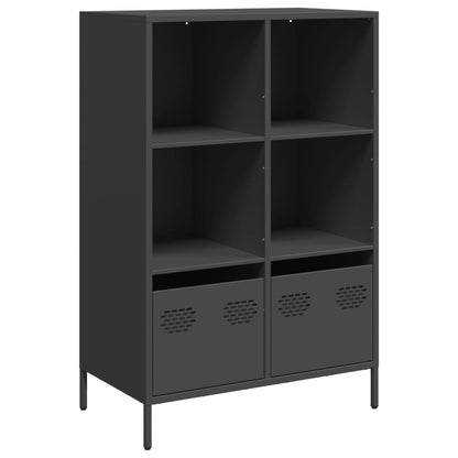 Highboard Schwarz 68x39x103,5 cm Stahl