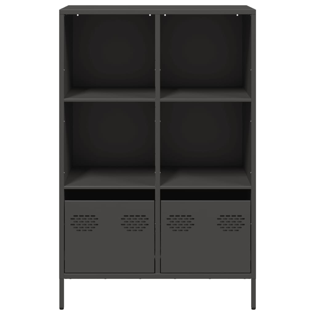 Highboard Schwarz 68x39x103,5 cm Stahl