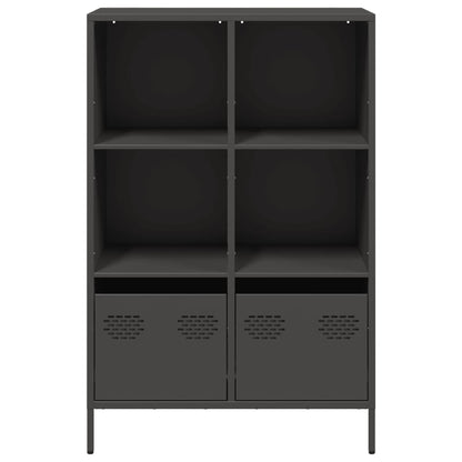 Highboard Schwarz 68x39x103,5 cm Stahl