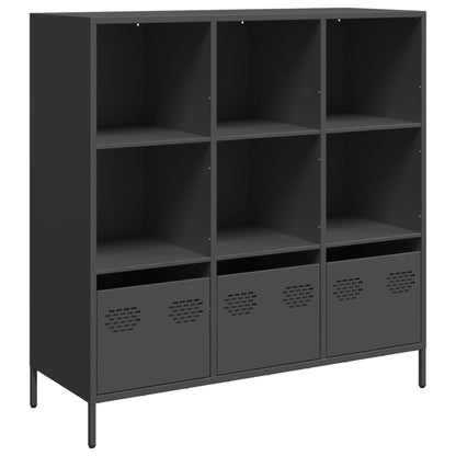 Highboard Schwarz 101,5x39x103,5 cm Stahl