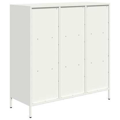 Highboard Weiß 101,5x39x103,5 cm Stahl