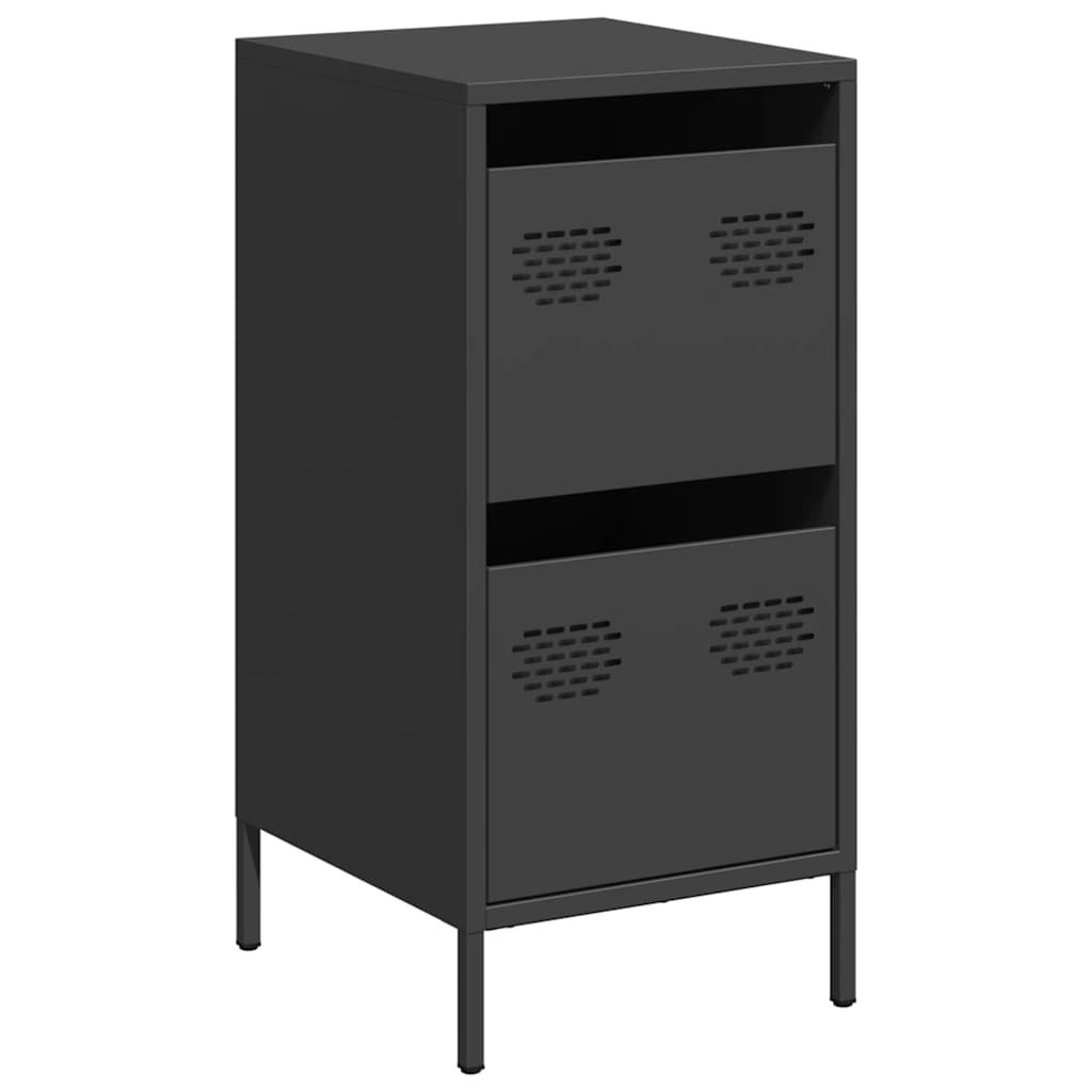 Sideboard Schwarz 35x39x73,5 cm Kaltgewalzter Stahl