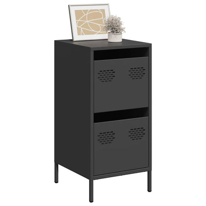 Sideboard Schwarz 35x39x73,5 cm Kaltgewalzter Stahl