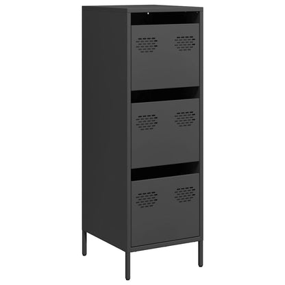 Highboard Schwarz 39x35x103,5 cm Stahl