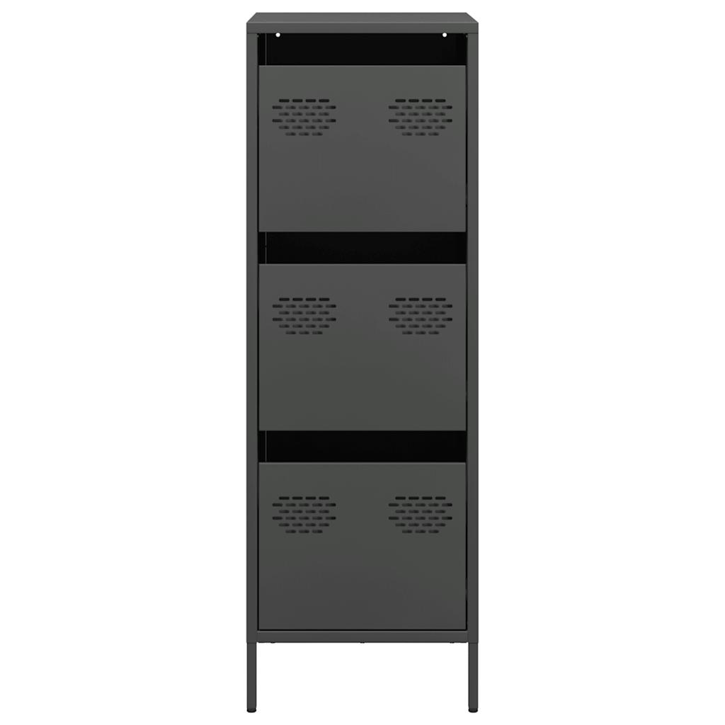 Highboard Schwarz 39x35x103,5 cm Stahl