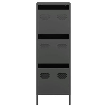 Highboard Schwarz 39x35x103,5 cm Stahl