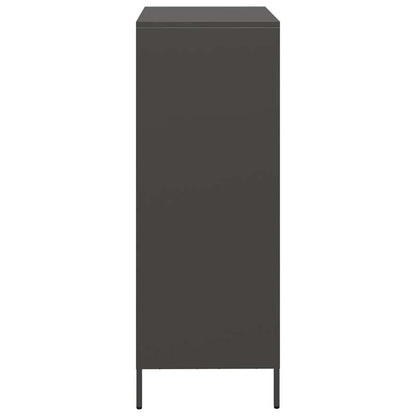 Highboard Schwarz 39x35x103,5 cm Stahl