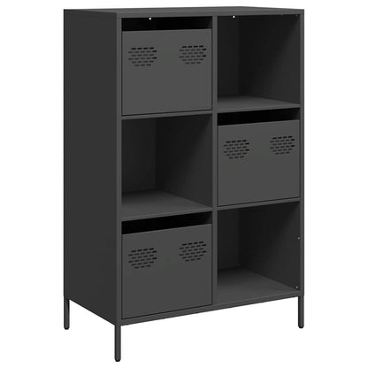 Highboard Schwarz 68x39x103,5 cm Stahl