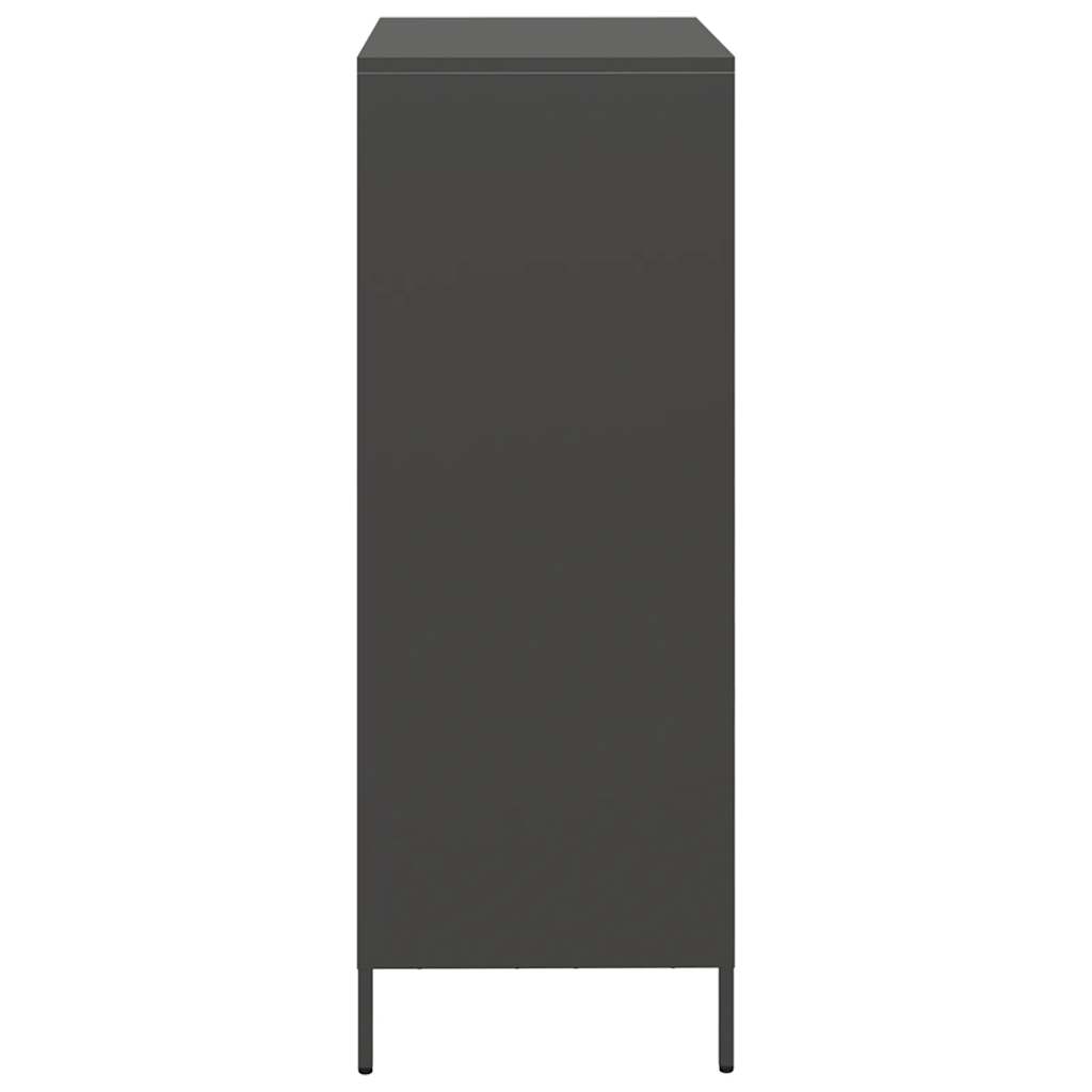 Highboard Schwarz 68x39x103,5 cm Stahl