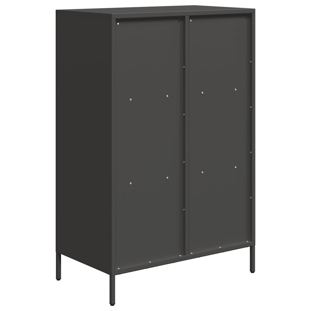 Highboard Schwarz 68x39x103,5 cm Stahl