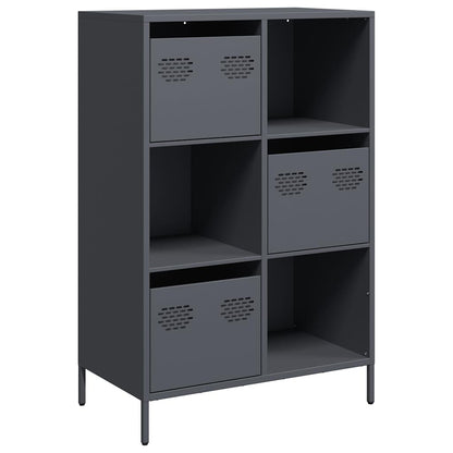 Highboard Anthrazit 68x39x103,5 cm Stahl