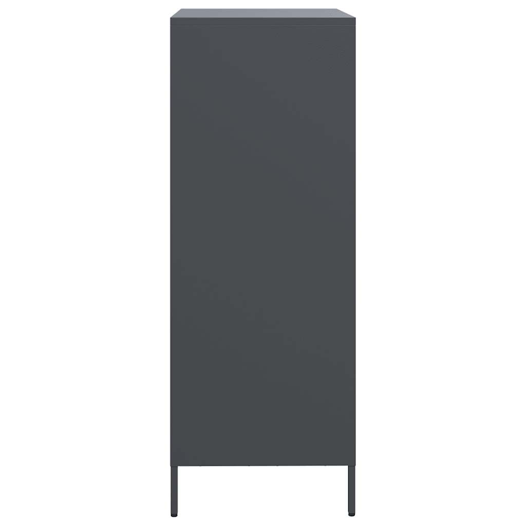 Highboard Anthrazit 68x39x103,5 cm Stahl