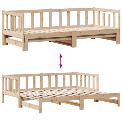 Tagesbett Ausziehbar mit Schubladen ohne Matratze 90x200 cm