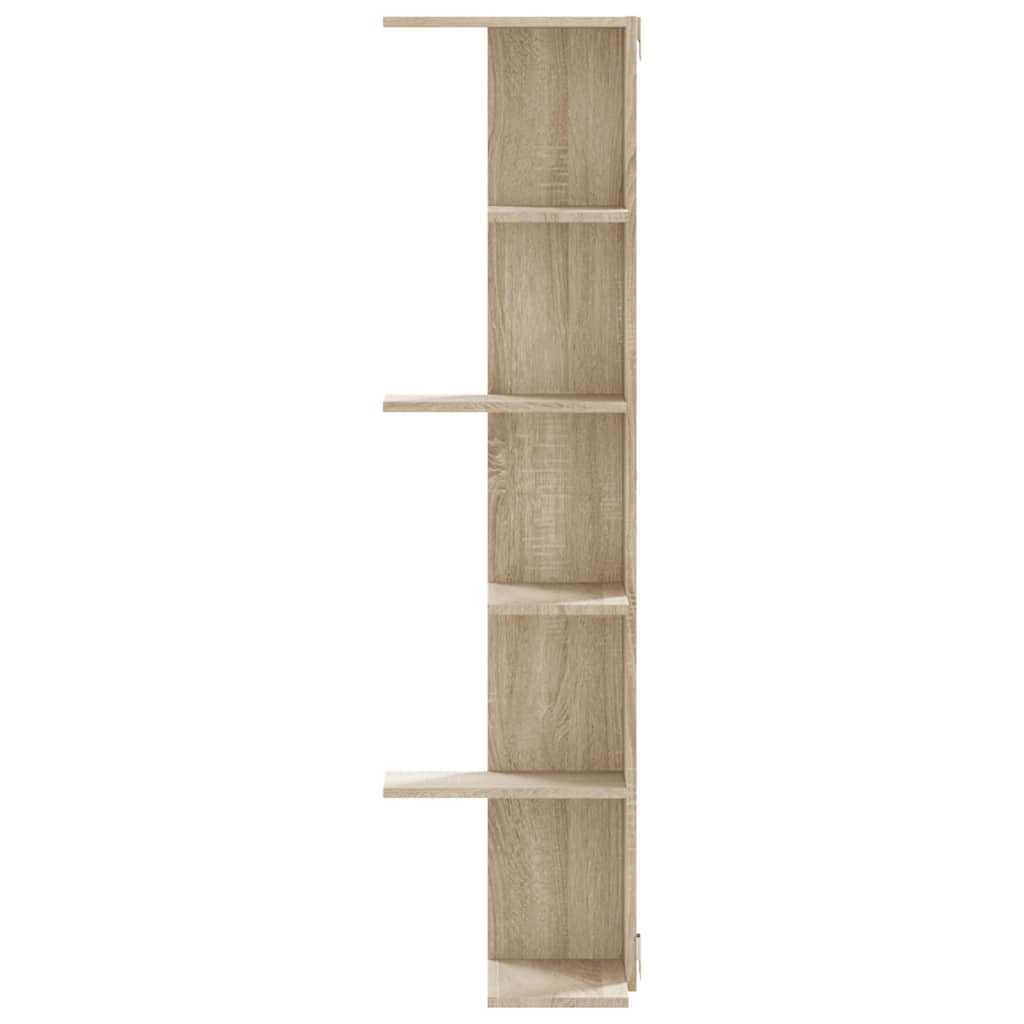 Wand-Eckregal Sonoma-Eiche 36,5x36,5x140 cm Holzwerkstoff