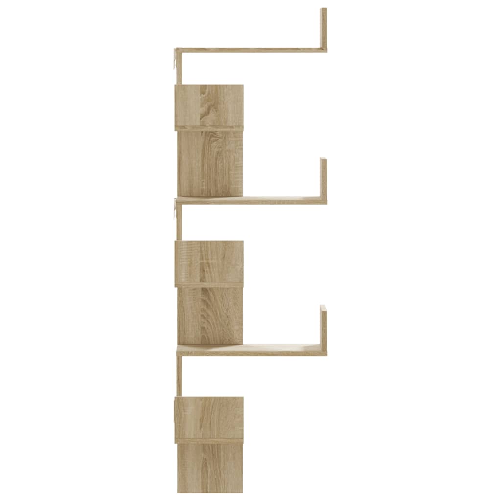 Wand-Eckregal Sonoma-Eiche 45x45x147 cm Holzwerkstoff