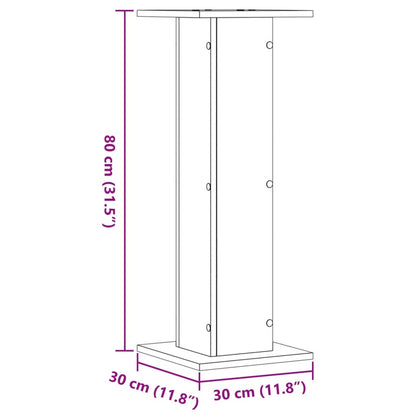 Lautsprecherständer 2 Stk. Braun Eichen-Optik 30x30x80 cm