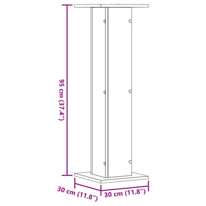 Lautsprecherständer 2 Stk. Grau Sonoma 30x30x95cm Holzwerkstoff