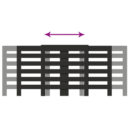Heizkörperverkleidung Schwarz 205x21,5x83,5 cm Holzwerkstoff
