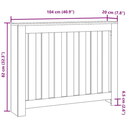 Heizkörperverkleidung Altholz-Optik 104x20x82 cm Holzwerkstoff