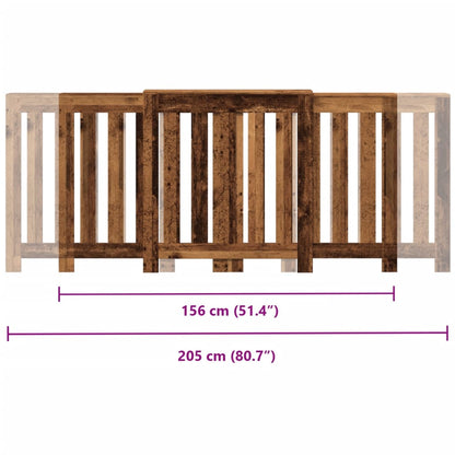 Heizkörperverkleidung Altholz-Optik 205x21,5x83,5 cm