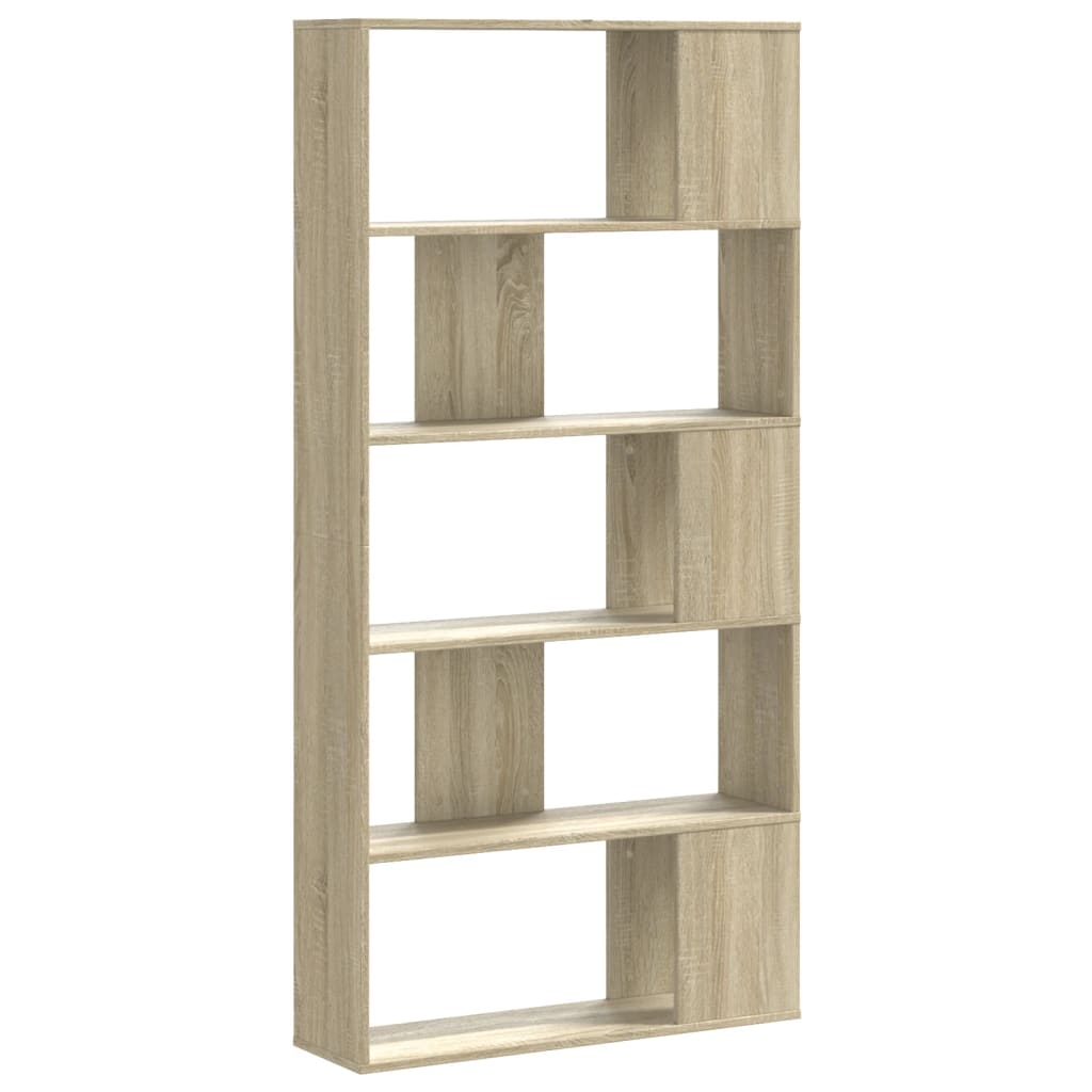 Bücherregal 5 Böden Sonoma-Eiche 80,5x23,5x162,5 Holzwerkstoff