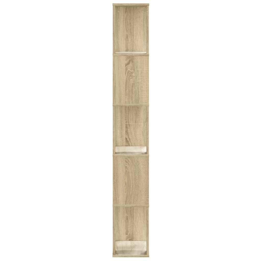 Bücherregal 5 Böden Sonoma-Eiche 45x23,5x162,5 cm Holzwerkstoff