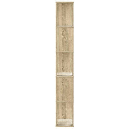 Bücherregal 5 Böden Sonoma-Eiche 45x23,5x162,5 cm Holzwerkstoff