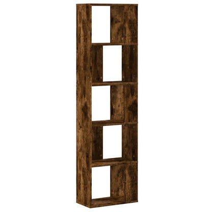 Bücherregal 5 Böden Räuchereiche 45x23,5x162,5 cm Holzwerkstoff