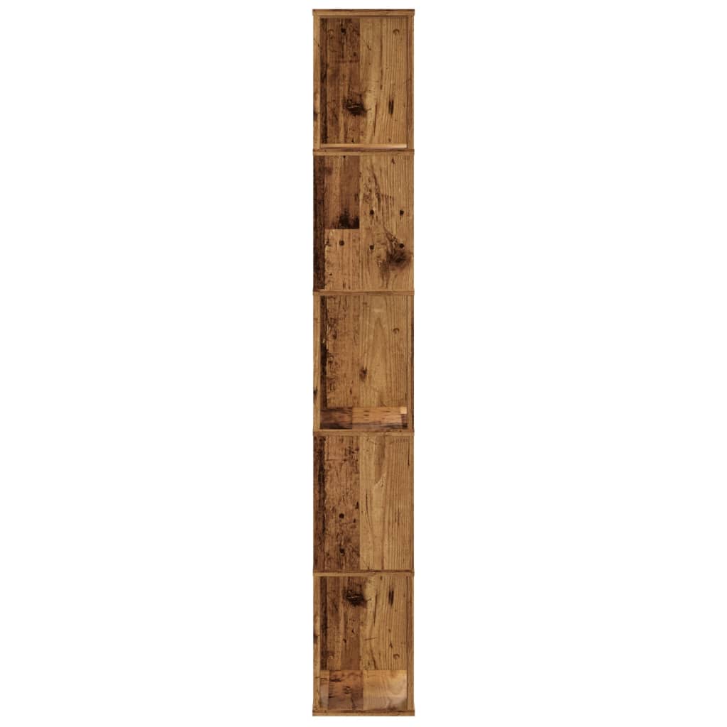 Bücherregal 5 Böden Altholz 45x23,5x162,5 cm Holzwerkstoff