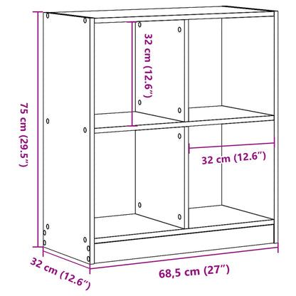 Bücherregal Sonoma-Eiche 68,5x32x75 cm Holzwerkstoff