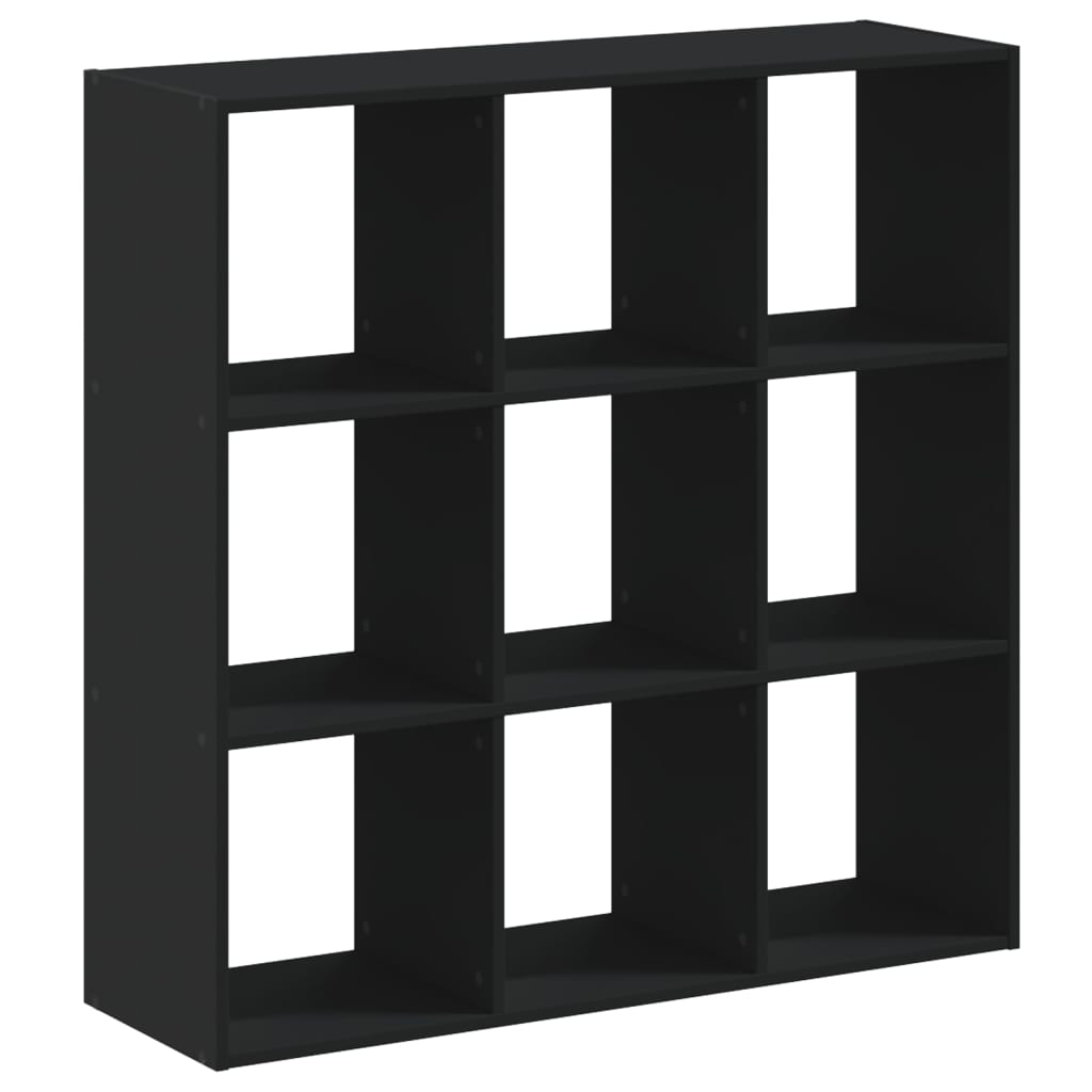 Bücherregal Schwarz 102x32x102 cm Holzwerkstoff