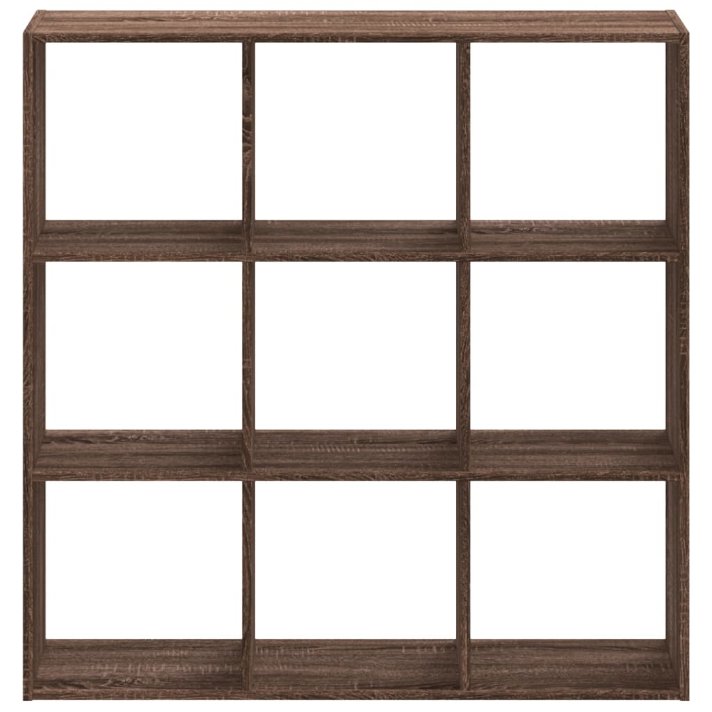 Bücherregal Braun Eichen-Optik 102x32x102 cm Holzwerkstoff