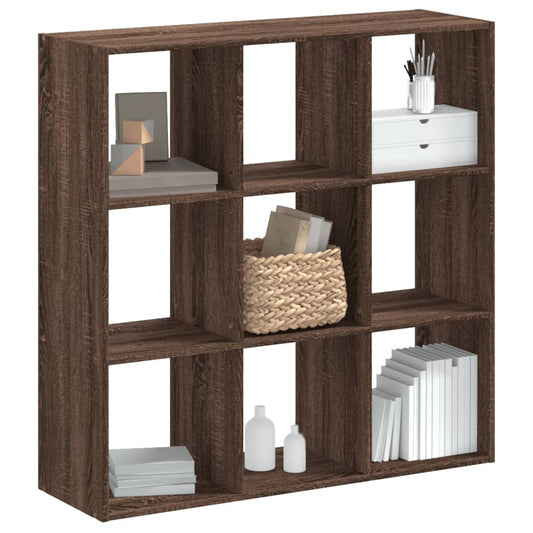 Bücherregal Braun Eichen-Optik 102x32x102 cm Holzwerkstoff