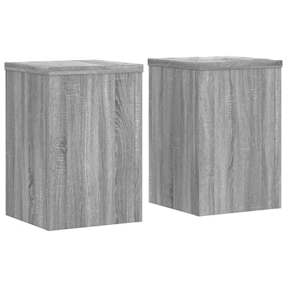 Pflanzenständer 2 Stk. Grau Sonoma 25x25x35 cm Holzwerkstoff