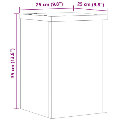 Pflanzenständer 2 Stk. Grau Sonoma 25x25x35 cm Holzwerkstoff