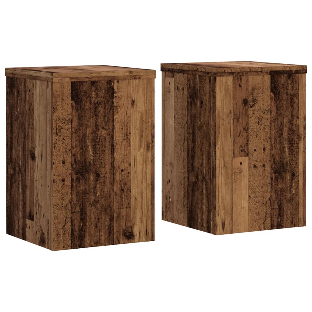 Pflanzenständer 2 Stk. Altholz-Optik 25x25x35 cm Holzwerkstoff