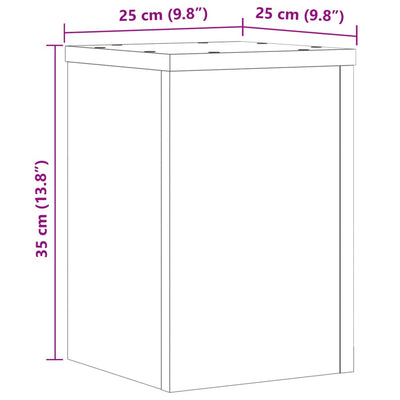 Pflanzenständer 2 Stk. Altholz-Optik 25x25x35 cm Holzwerkstoff