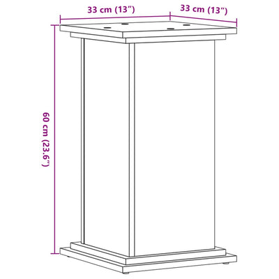 Pflanzenständer Altholz-Optik 33x33x60 cm Holzwerkstoff