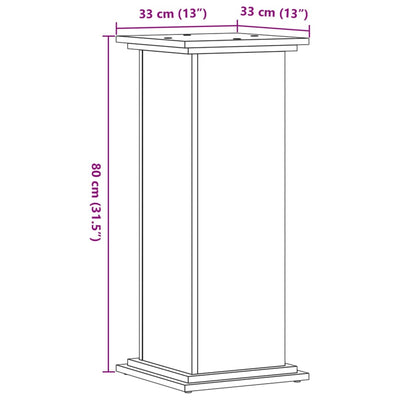 Pflanzenständer Altholz-Optik 33x33x80 cm Holzwerkstoff