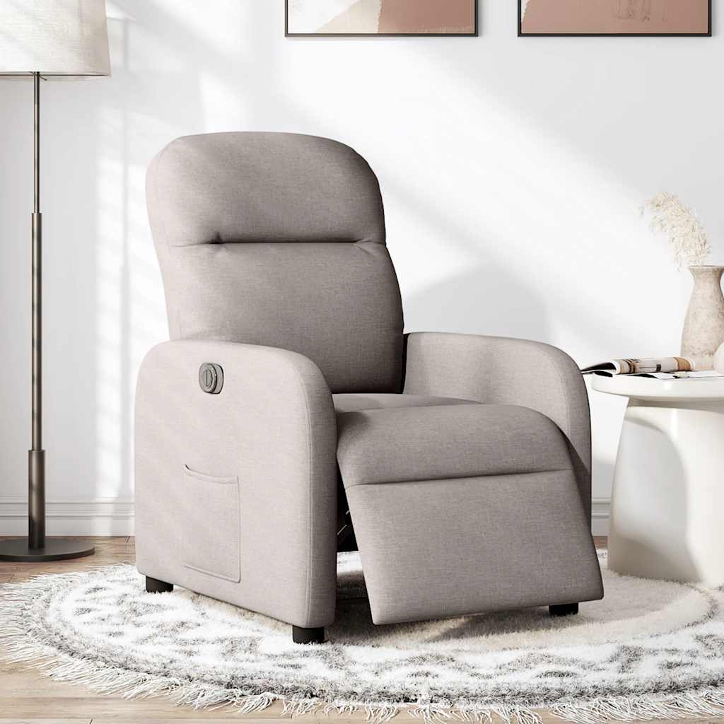 Relaxsessel Elektrisch Taupe Stoff