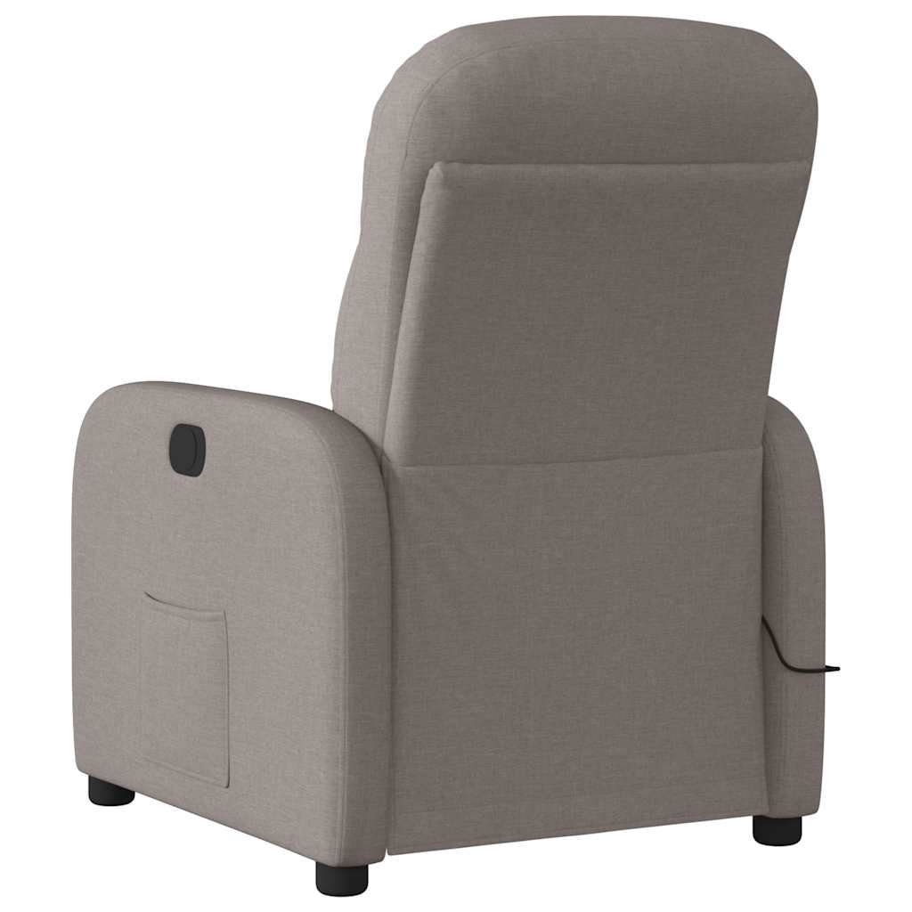 Massagesessel Elektrisch Taupe Stoff